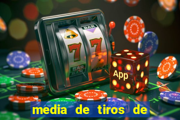 media de tiros de meta por jogo